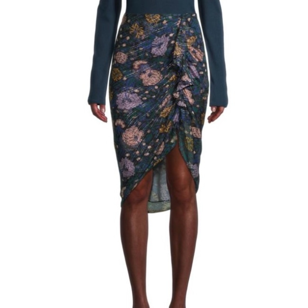 Veronica Beard Hazel Floral Print Skirt